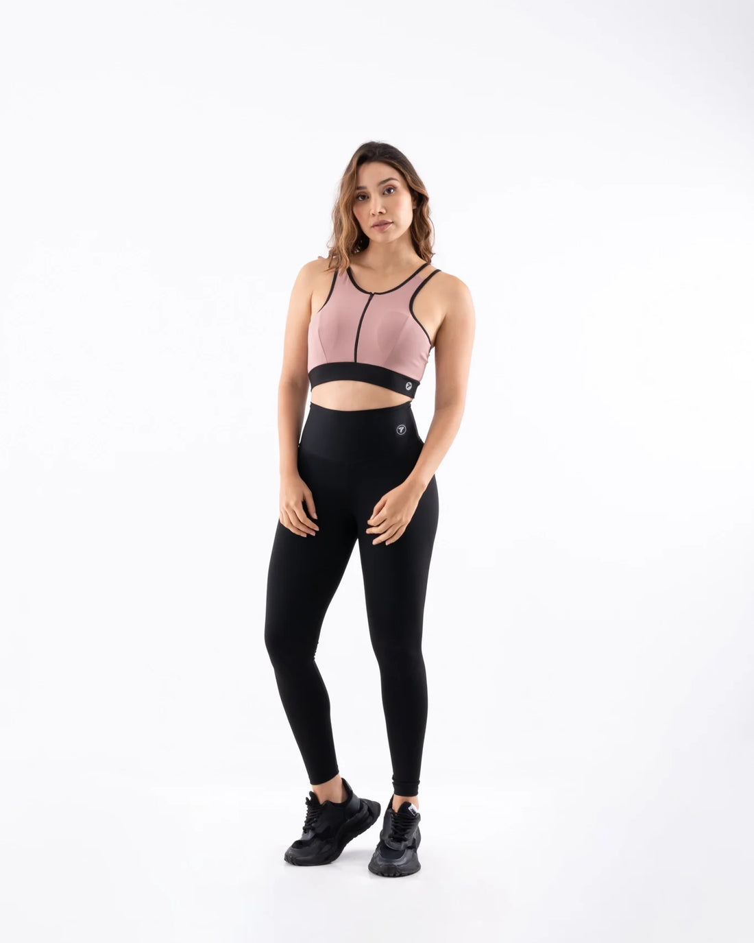 Top deportivo rosa vintage con cierre frontal - TENFIT Powerzip mujer