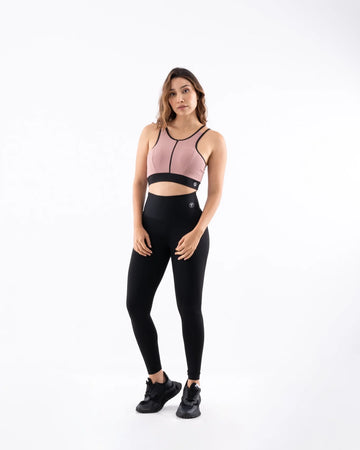 Top deportivo rosa vintage con cierre frontal - TENFIT Powerzip mujer
