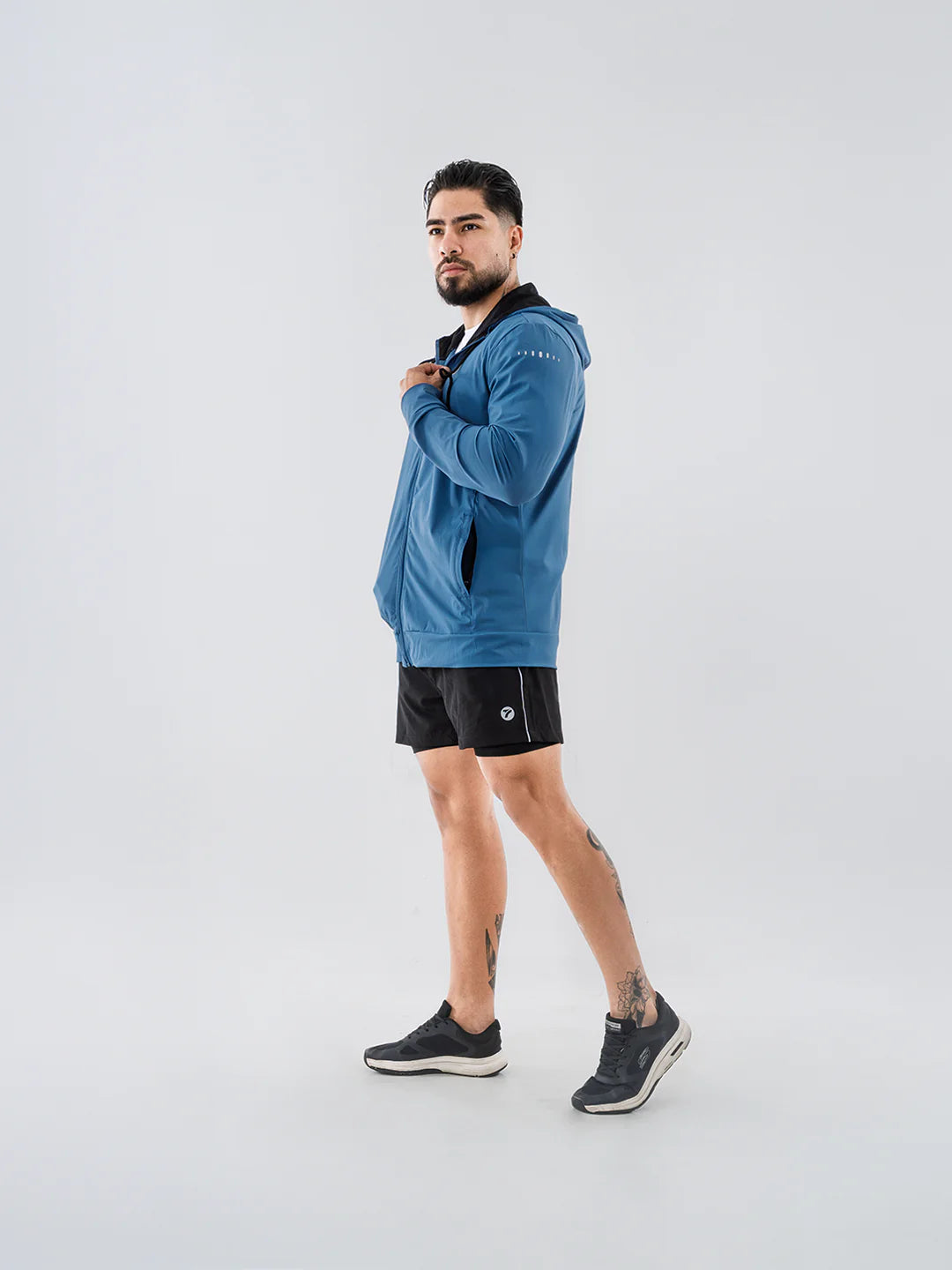 Chaqueta running hombre hortensia TENFIT Velox - vista lateral