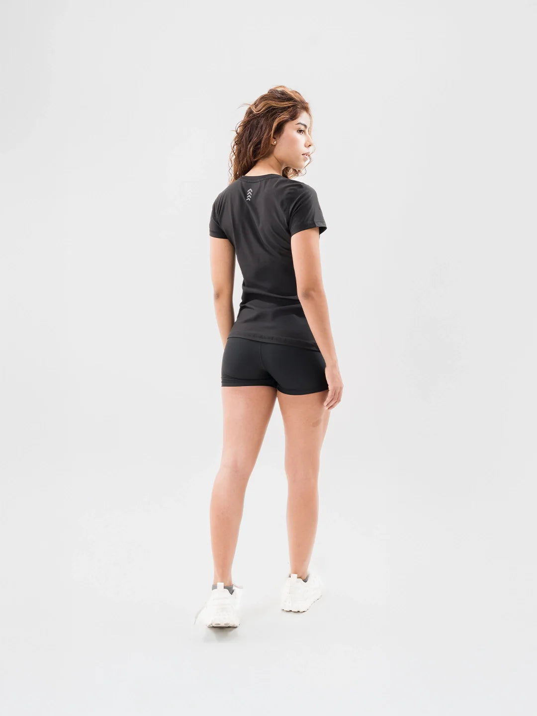 Camiseta Quick Dry negra mujer - atras - TENFIT