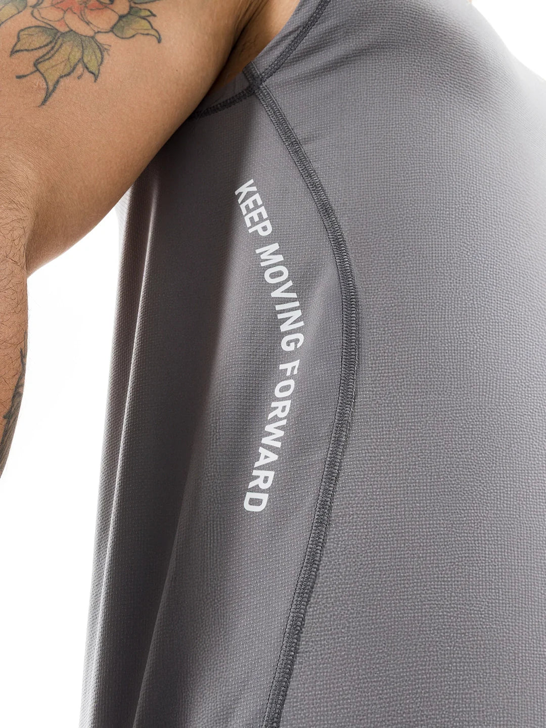 Camisilla gris oscuro secado rápido entrenamiento hombre - TENFIT