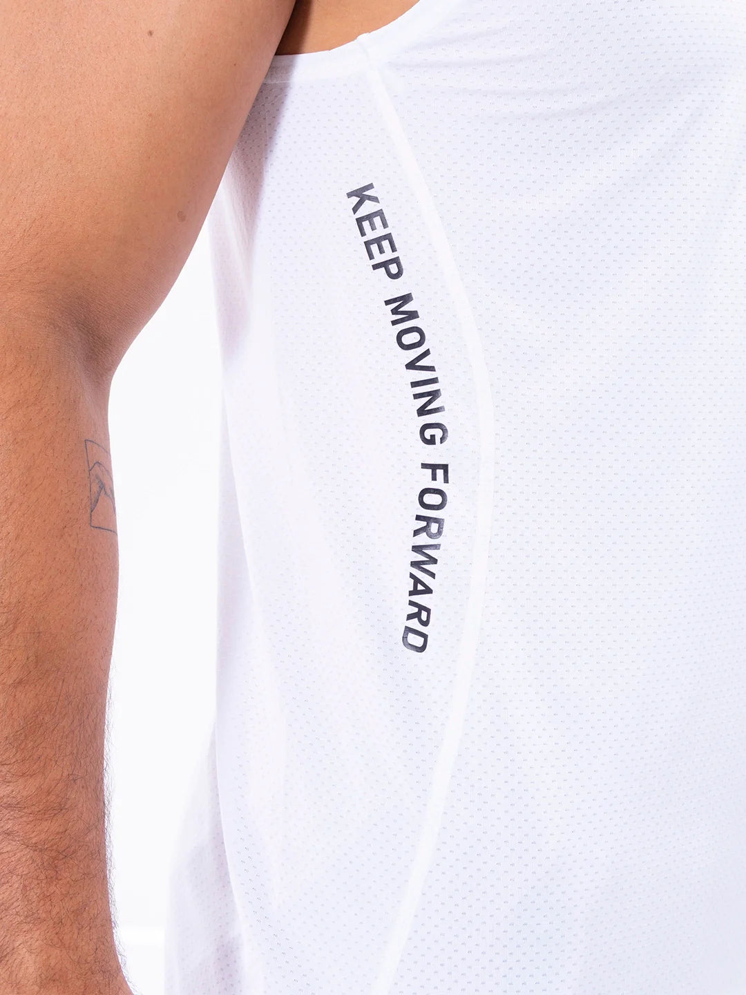 Camisilla blanca secado rápido sin transparencias gym hombre - TENFIT