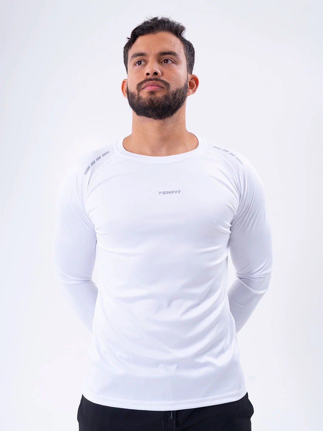 Buzo Regular Fit Blanco Hombre TENFIT - frente