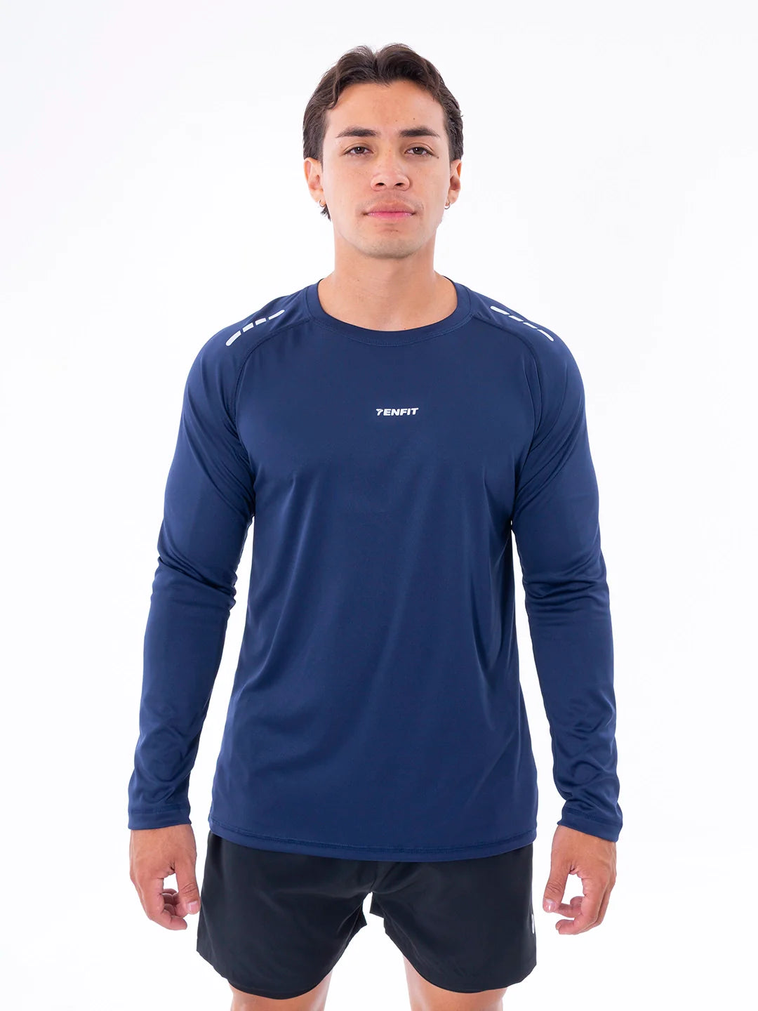 Buzo Regular Fit Azul Turquí Hombre TENFIT - frente