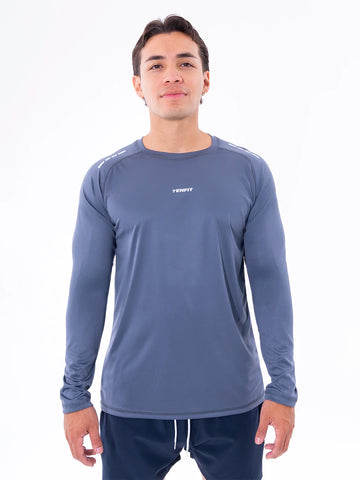 Buzo Regular Fit Gris Oscuro Hombre TENFIT - frente