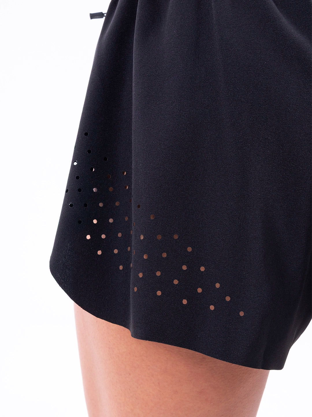 Short negro gym mujer tejido elástico 4 vías - TENFIT