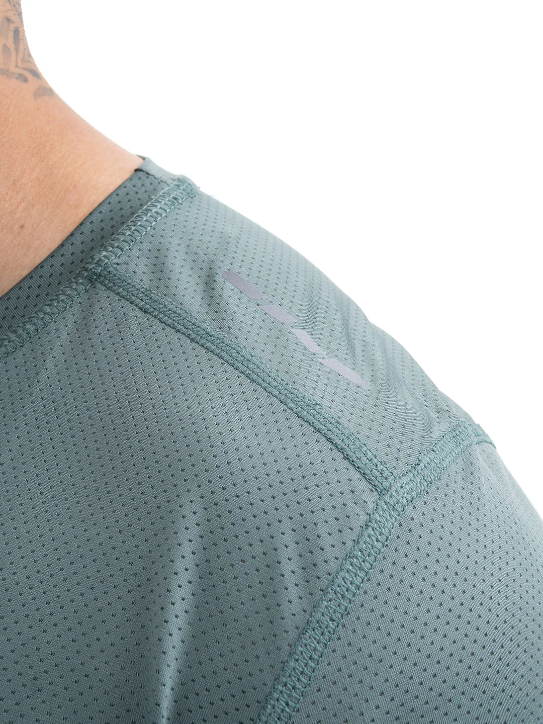 Tejido transpirable camiseta verde oliva oscuro hombre TENFIT