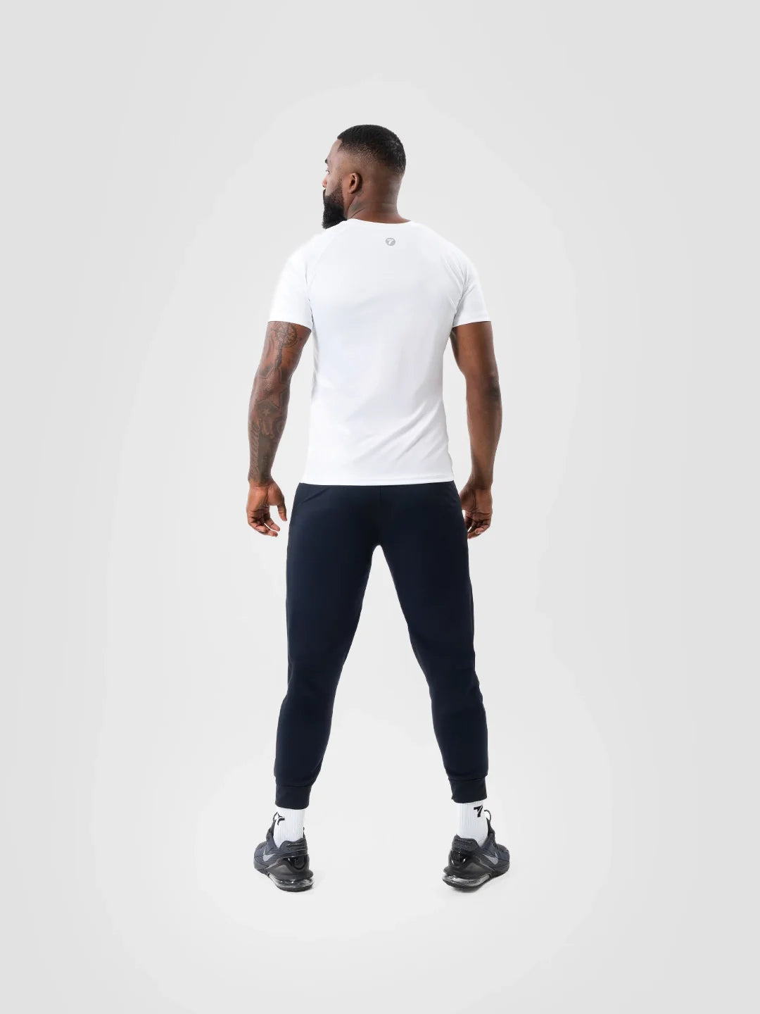 Sudadera Deportiva Azul Turquí Hombre Espalda — TENFIT Colombia
