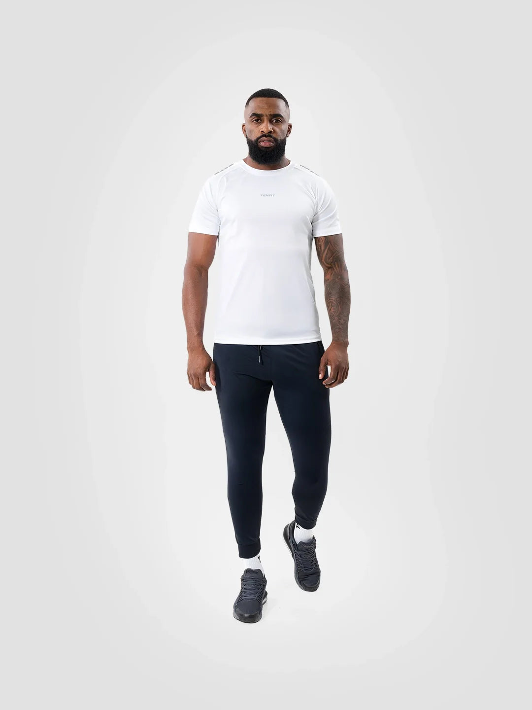 Sudadera Azul Hombre Gym Frente Manga Larga — TENFIT