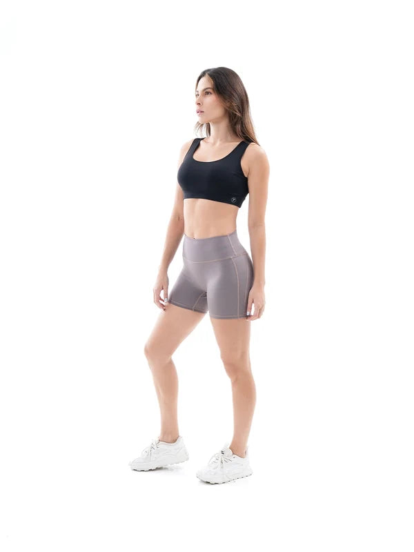 Short Deportivo De Mujer Vibrant - Caqui Oscuro