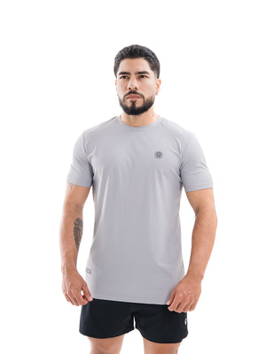 Camiseta Deportiva Hombre Nylon Rush - Gris Claro