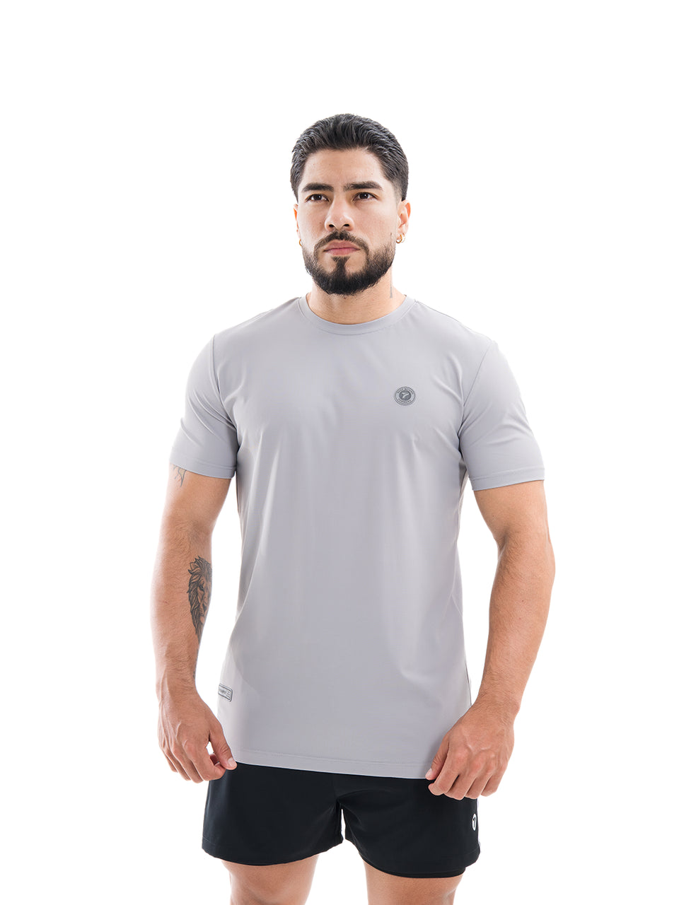Camiseta Deportiva Hombre Nylon Rush - Gris Claro