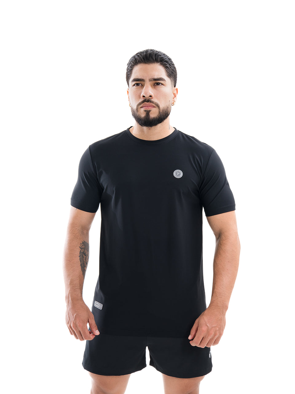Camiseta Deportiva Hombre Nylon Rush - Negro