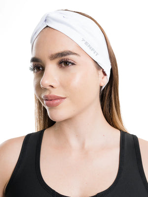 Banda Deportiva Cabello Mujer Resorte Flexband - Blanco