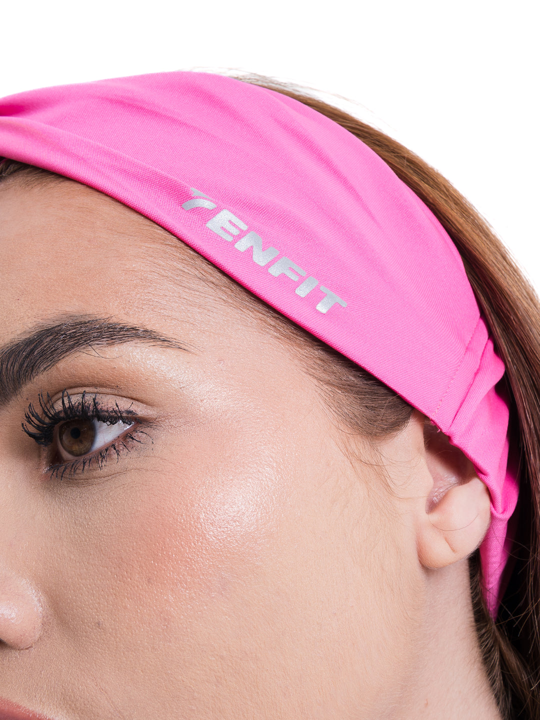 Banda deportiva magenta luminoso mujer Flexband TENFIT resorte gym