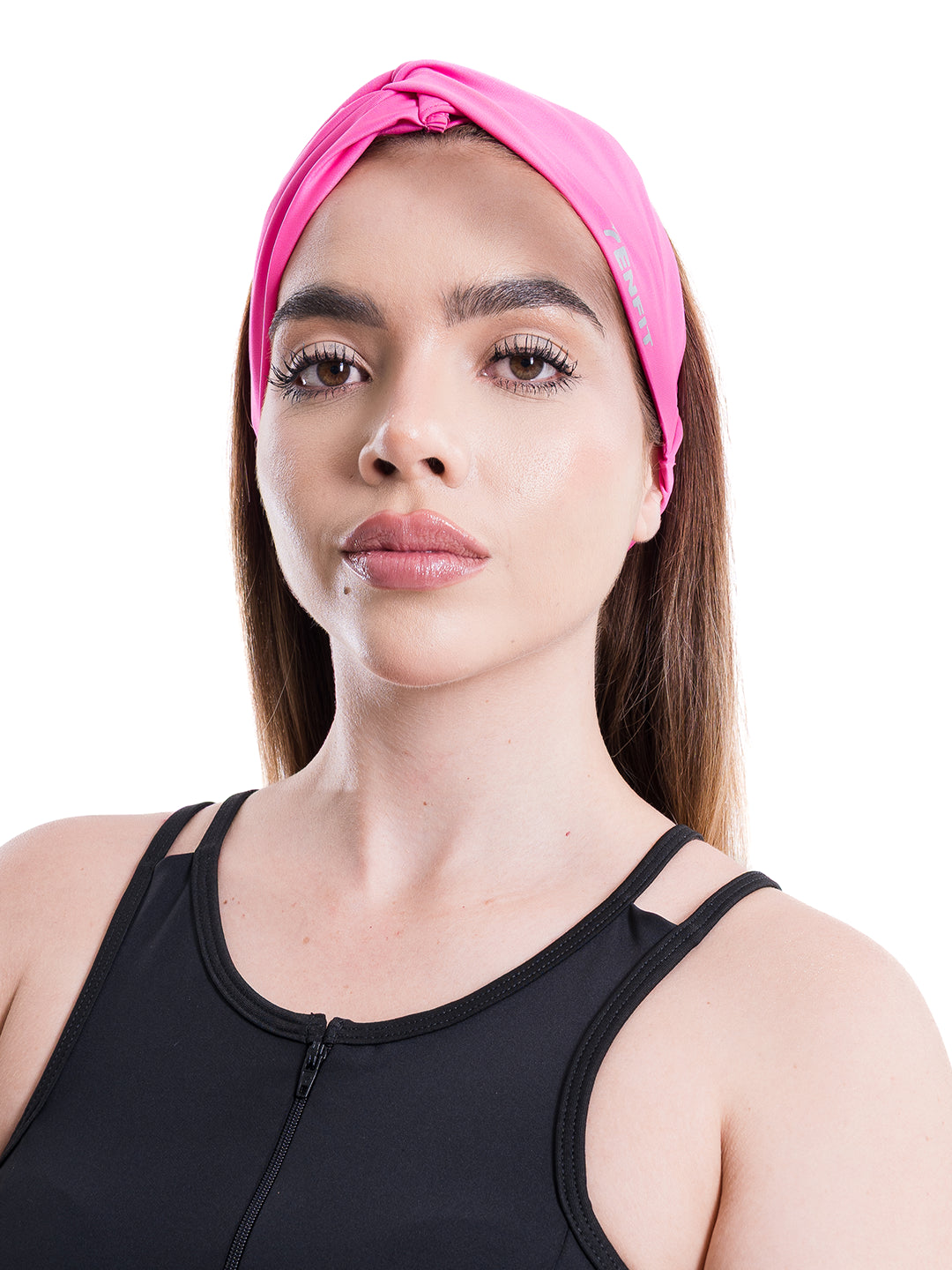 Banda deportiva magenta luminoso mujer Flexband TENFIT resorte gym