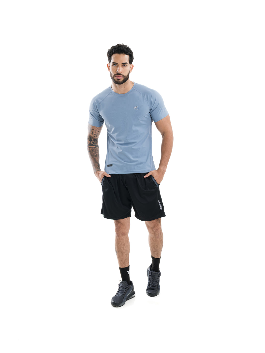 Camiseta deportiva hortensia hombre TENFIT Drycore - vista frontal