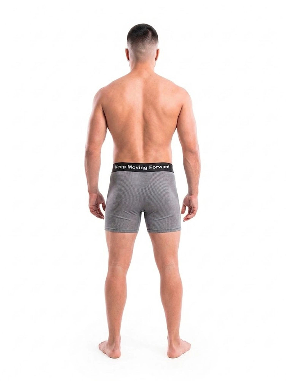 Boxer deportivo gris oscuro hombre Daily TENFIT vista frontal