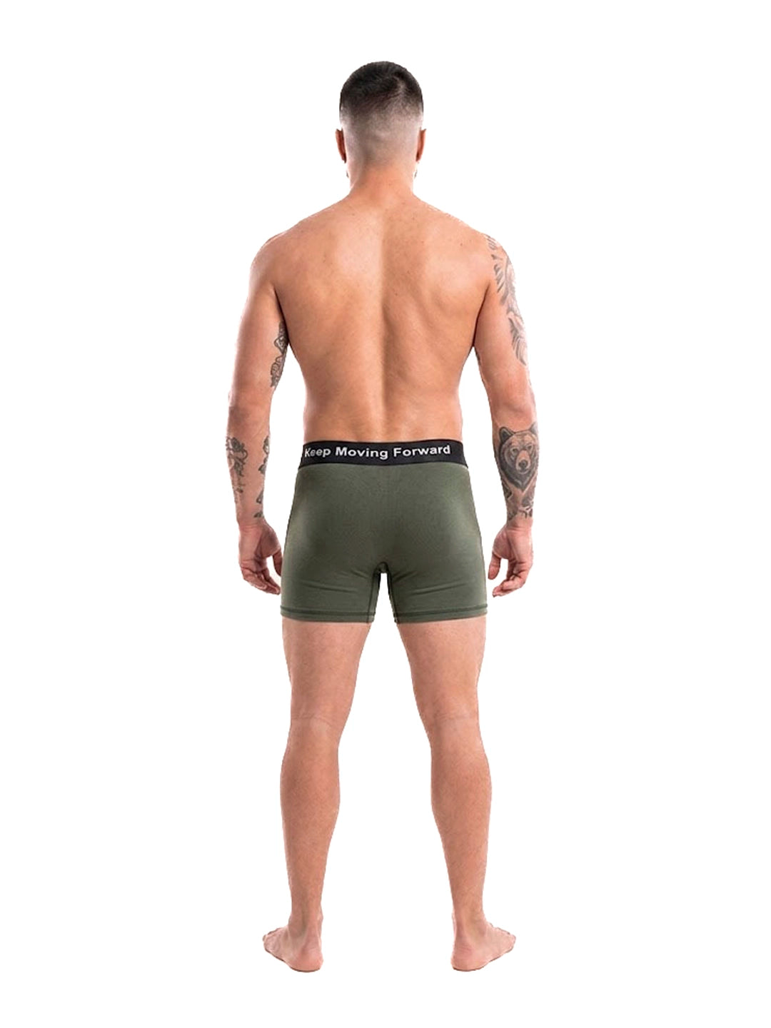 Boxer deportivo verde militar microfibra hombre TENFIT espalda