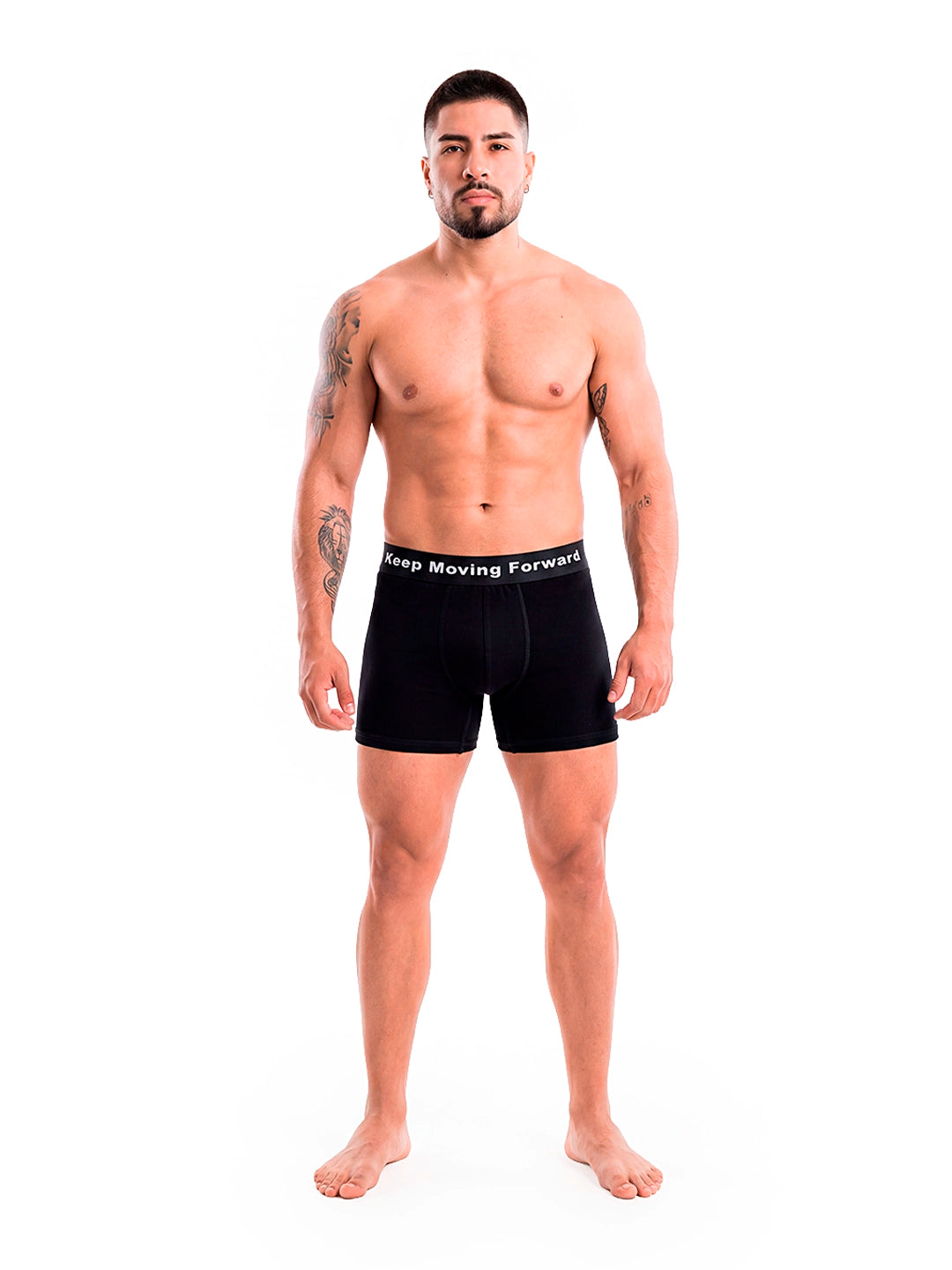 Boxer deportivo negro hombre Daily TENFIT vista frontal