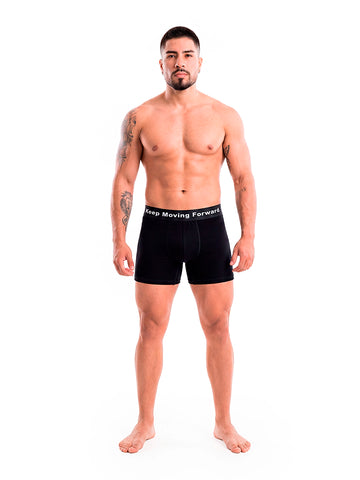 Boxer deportivo negro hombre Daily TENFIT vista frontal