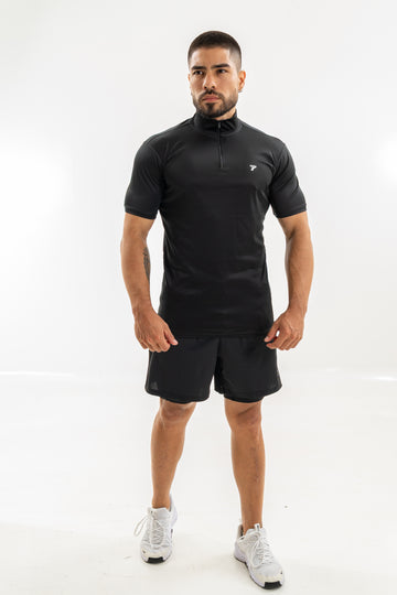 Pantaloneta Deportiva Hombre con Licra Interna Runback- Negro