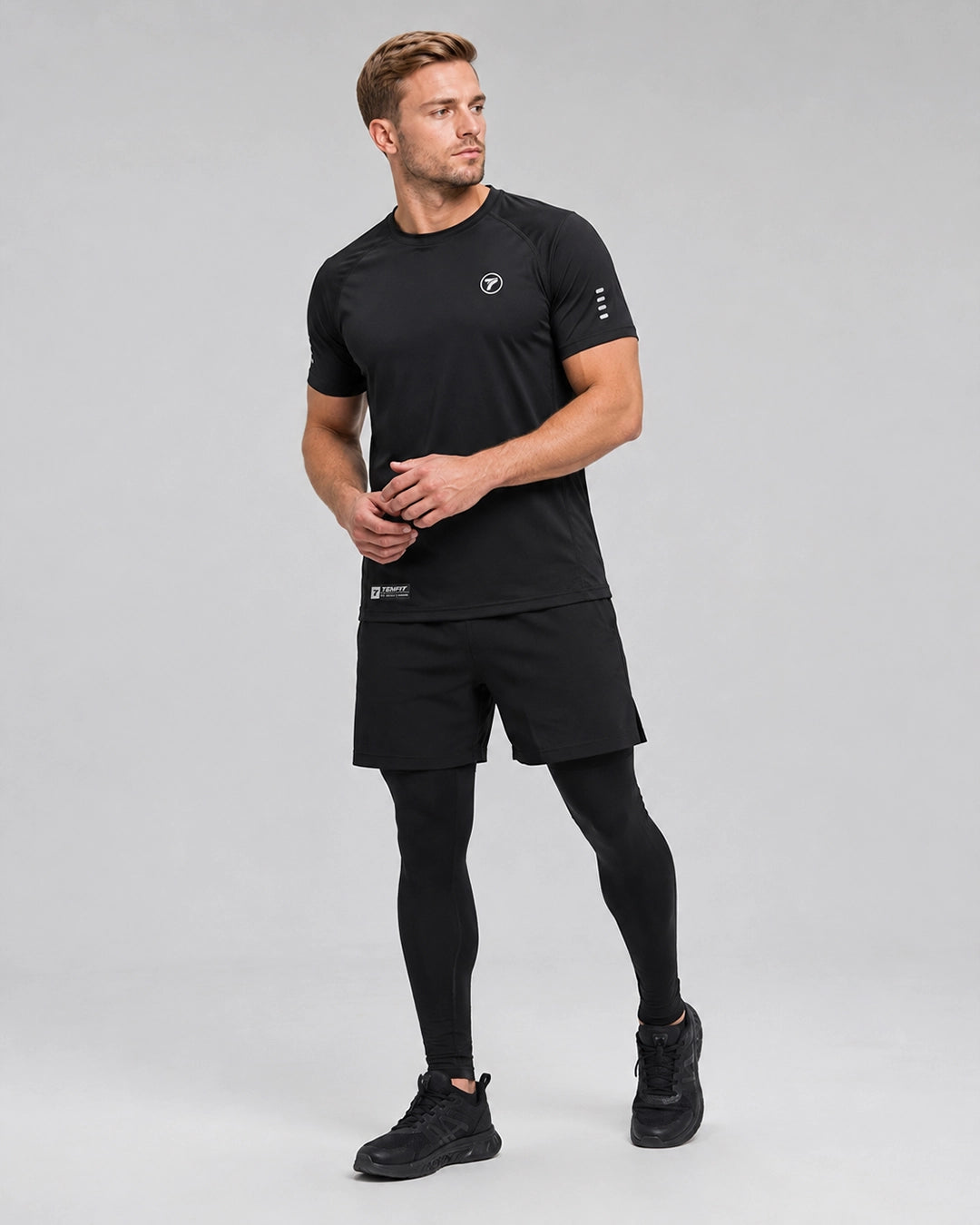 Camiseta Deportiva Titan Core Para Hombre- Negro