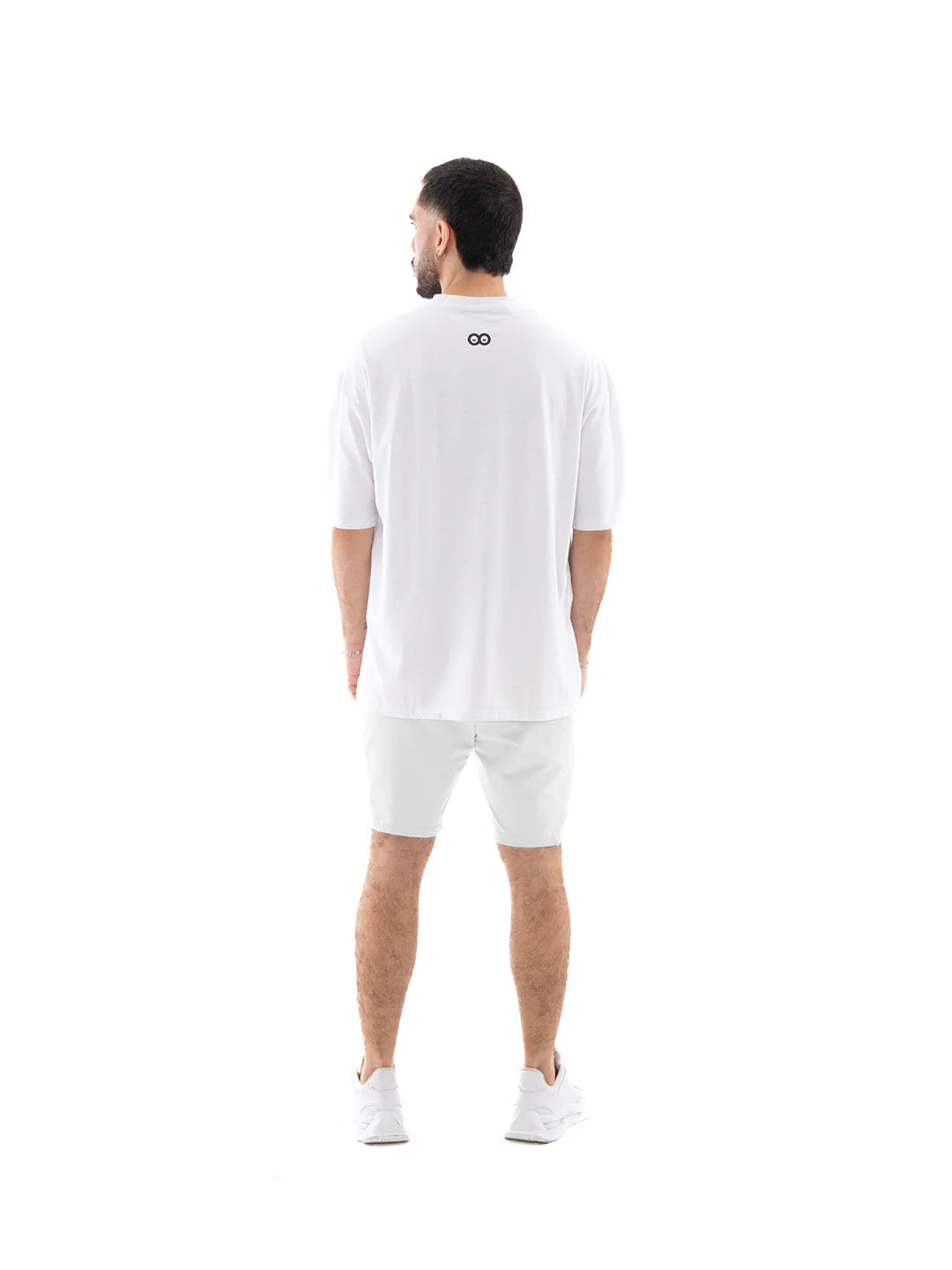 Pantaloneta blanca hombre TENFIT vista atrás