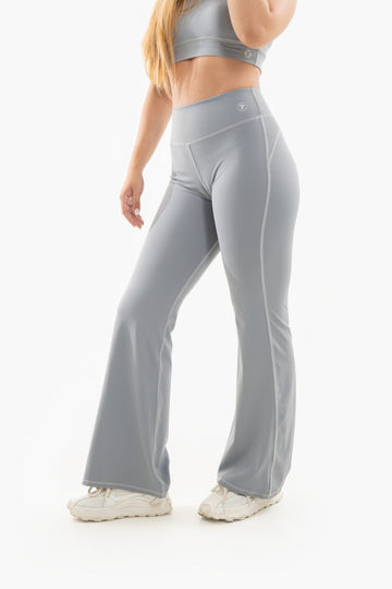 Leggins bota ancha gris claro tiro alto para mujer TENFIT