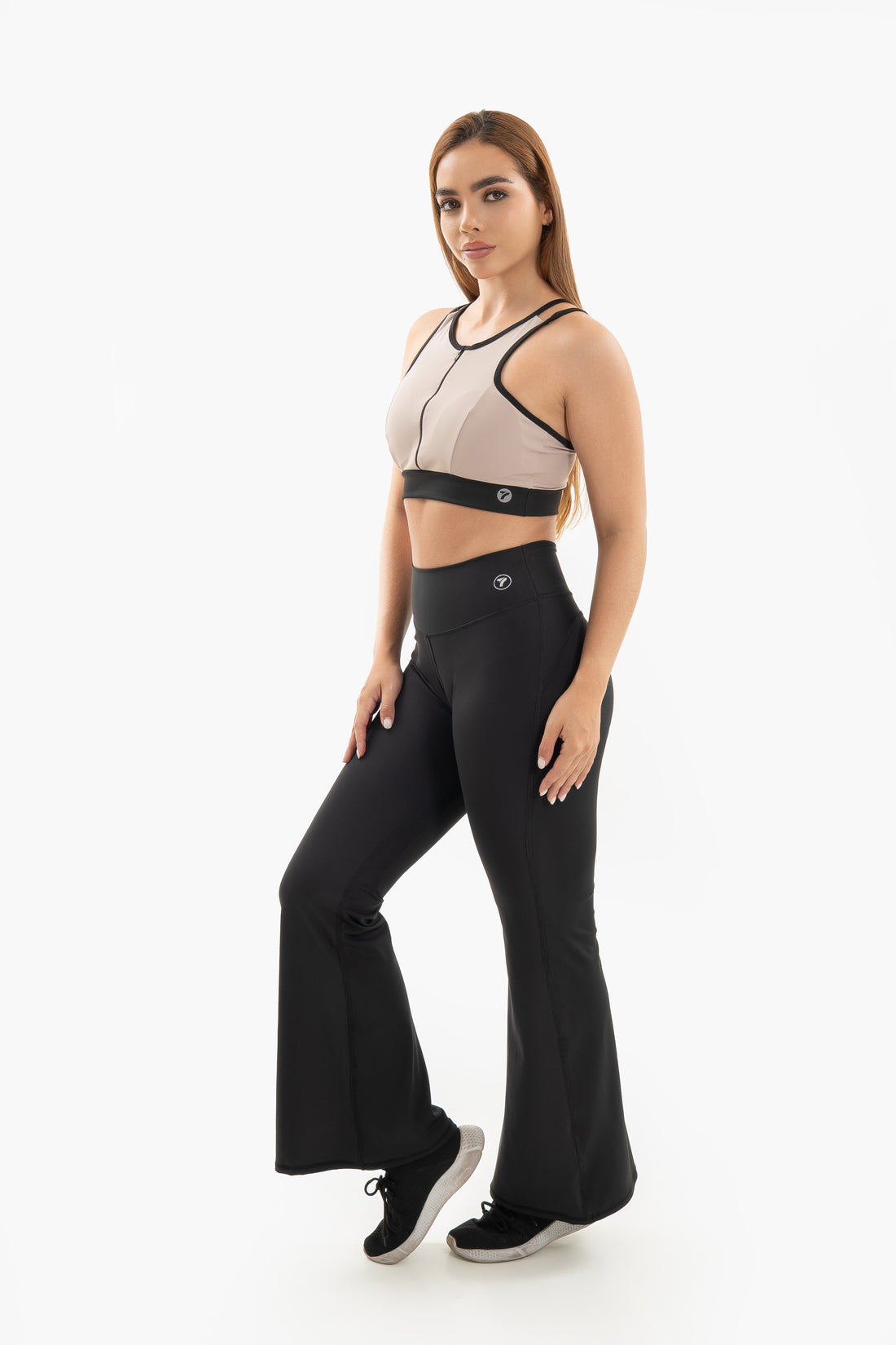 Leggins bota ancha negro tiro alto para mujer TENFIT