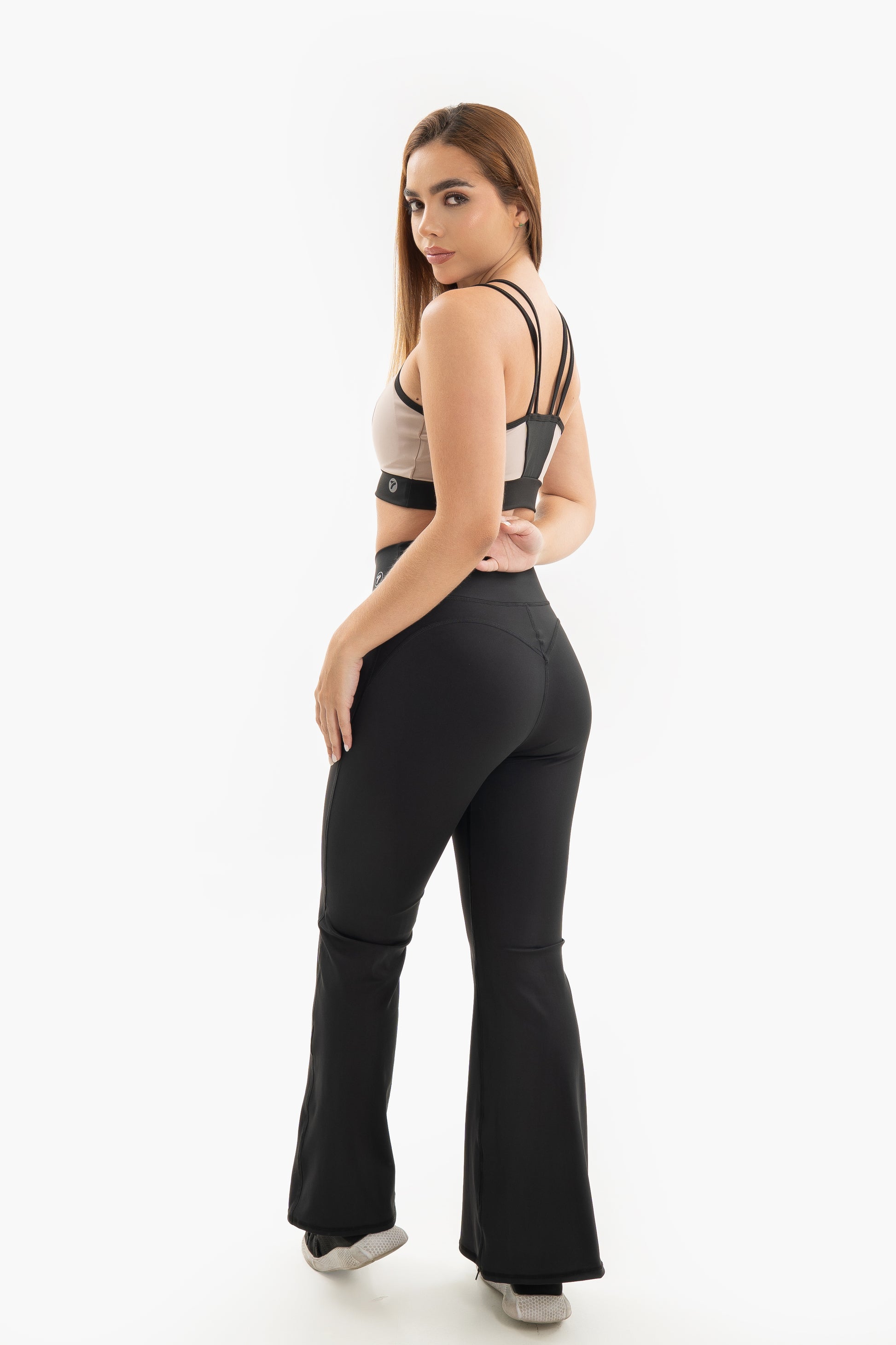 Leggins negro bota ancha sin transparencias mujer TENFIT
