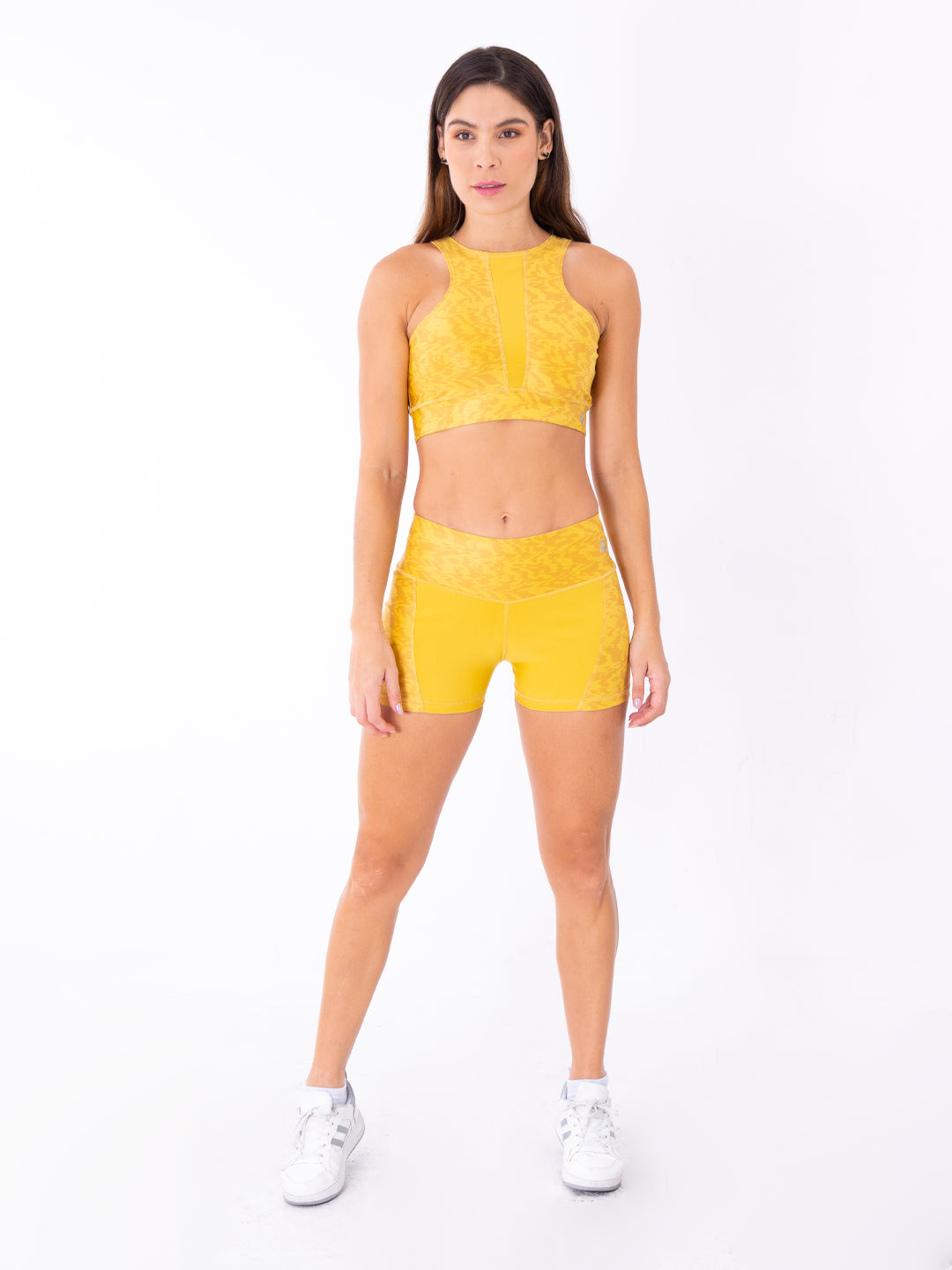 Top Deportivo de Mujer Stylish Sublimado - Mostaza