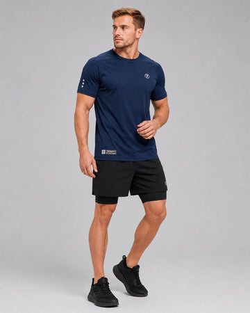 Camiseta Deportiva Titan Core Para Hombre - Azul Turqui