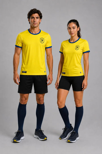 Camiseta deportiva amarilla mujer TENFIT